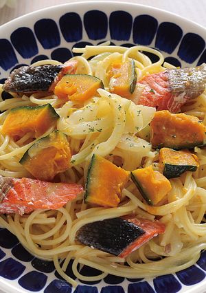 生秋鮭と南瓜のクリームパスタ-レシピのメイン写真
