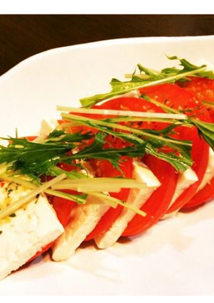 糖質制限*塩豆腐とトマトのカプレーゼ-レシピのメイン写真