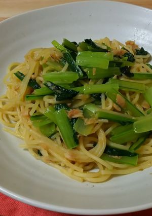 小松菜とツナのバター醤油パスタ-レシピのメイン写真