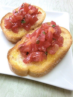 簡単なのにオシャレ♪トマトのブルスケッタ-レシピのメイン写真