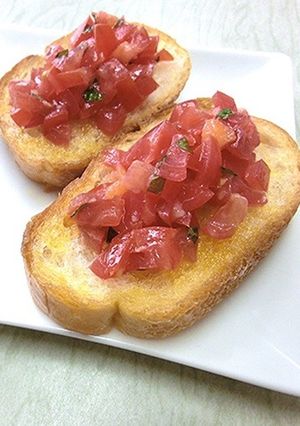 簡単なのにオシャレ♪トマトのブルスケッタ-レシピのメイン写真