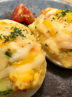 カレー&チーズ風味♡ゆで卵のポテサラ詰め-レシピのメイン写真