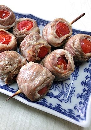 一口で２度おいしいミニトマトの豚バラ巻き-レシピのメイン写真