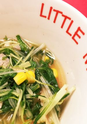 水菜を救済！ベーコンと水菜のコンソメ煮-レシピのメイン写真