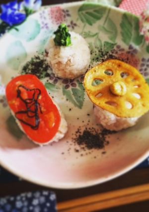 レンコン焼き☆トッピングおにぎり-レシピのメイン写真