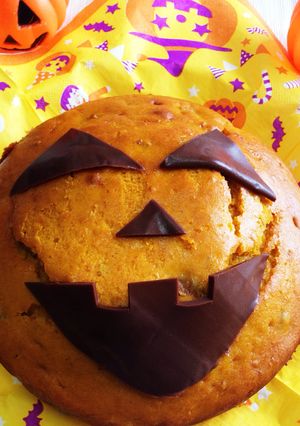 ハロウィンに♫簡単ふわふわかぼちゃケーキ-レシピのメイン写真