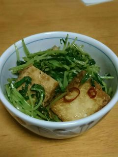 豆苗と厚揚げの煮びたし-レシピのメイン写真