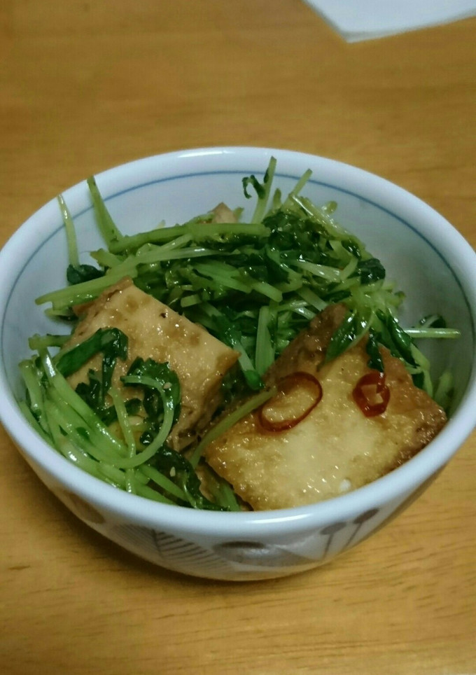 豆苗と厚揚げの煮びたし-レシピのメイン写真