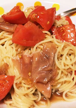 トマトと生ハムの冷製パスタ-レシピのメイン写真