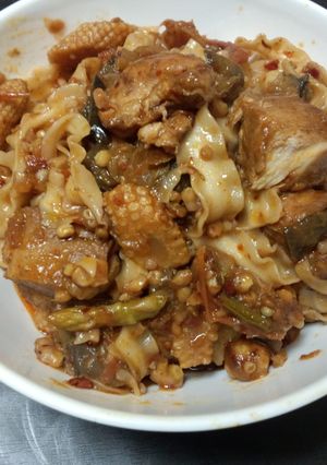 甘酢炒めの刀削麺-レシピのメイン写真