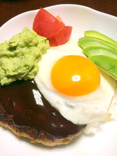 ソース&トッピング☆Wアボカドロコモコ丼-レシピのメイン写真