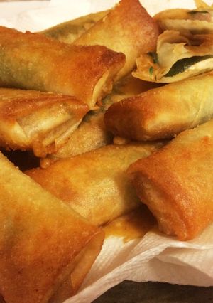 残り物でアレンジ！ささみカレー春巻き-レシピのメイン写真