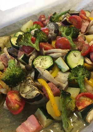 お野菜ぎゅ〜ぎゅ〜焼き バケットで食べて-レシピのメイン写真