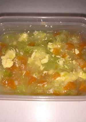 離乳食中期 白菜とにんじんの卵黄煮-レシピのメイン写真