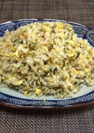 青海苔とカニの炒飯-レシピのメイン写真