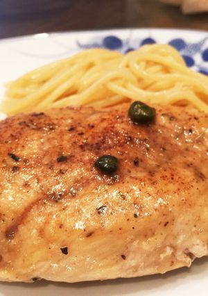 チキンピカタ〜パスタ添え-レシピのメイン写真
