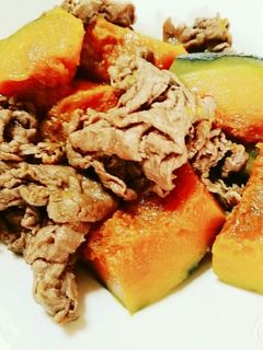 *旨っ☆かぼちゃと牛肉の煮物*-レシピのメイン写真
