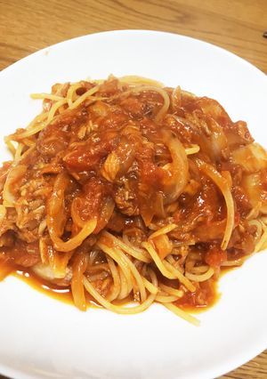 1人のトマトパスタと保存方法-レシピのメイン写真