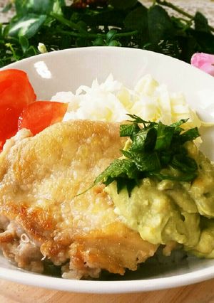 揚げないチキン南蛮～アボカドワサビソース-レシピのメイン写真