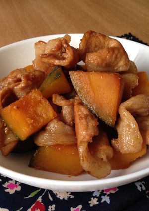 かぼちゃと豚肉の甘辛煮-レシピのメイン写真