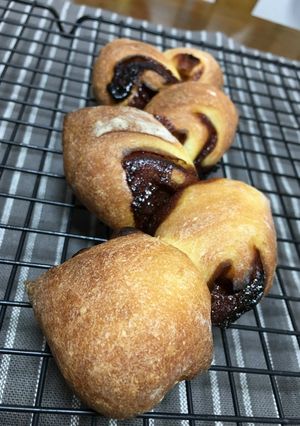 ハロウィンなカボチャ生地のチョコエピ-レシピのメイン写真