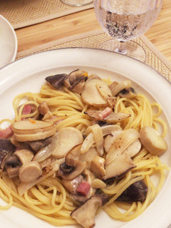 キノコのクリームパスタ-レシピのメイン写真
