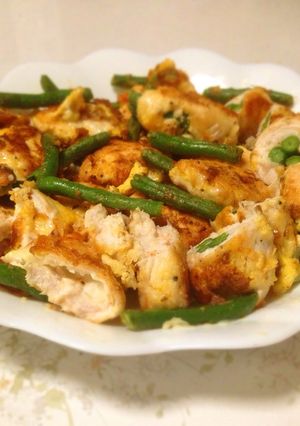 鶏胸肉のピカタ(インゲンとチーズ入り)-レシピのメイン写真