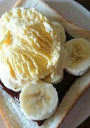 生チョコバナナトーストのアイスのせ-レシピのメイン写真