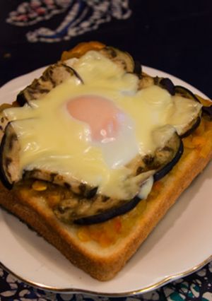 なす＆カレーで☆卵・チーズ・トースト♪-レシピのメイン写真