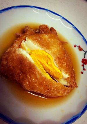 甘辛味が白米に合う☆いなりずしの皮で卵煮-レシピのメイン写真