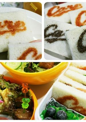 キャラ弁“カープ弁当”(サンドウィッチ)-レシピのメイン写真