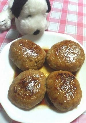 つくね風☆ポークハンバーグ-レシピのメイン写真