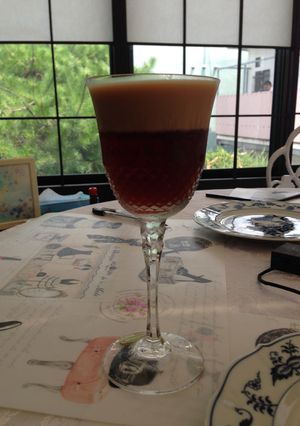 セピア色の二層のゼリー（紅茶ゼリー）-レシピのメイン写真