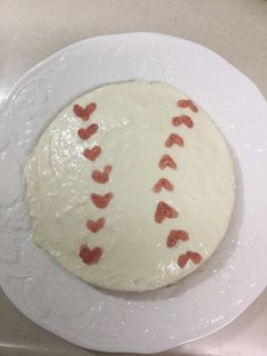 野球ボールのレアチーズケーキ☆誕生日にも-レシピのメイン写真