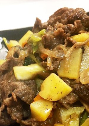じゃがとナスが旨い！牛肉の中華ポン酢炒め-レシピのメイン写真