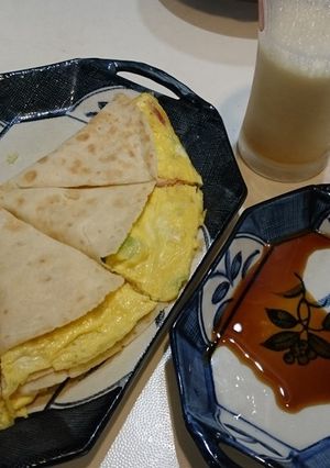 トルティーヤで台湾のネギパイ(卵入り)-レシピのメイン写真