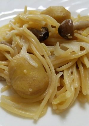 生姜香る☆栗＆玉しめじ白味噌チーズパスタ-レシピのメイン写真