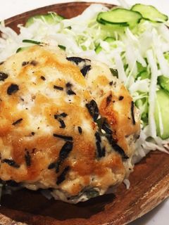 ⁂糖質制限⁂鶏胸肉のひじき入りハンバーグ-レシピのメイン写真