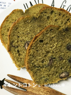 ♡簡単HMで抹茶あずきパウンドケーキ♡-レシピのメイン写真