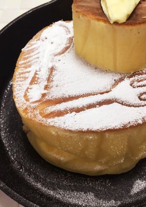 カフェ風！分厚いパンケーキ♪-レシピのメイン写真