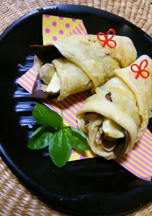 *天ぷら粉でスライスチョコクレープ*-レシピのメイン写真