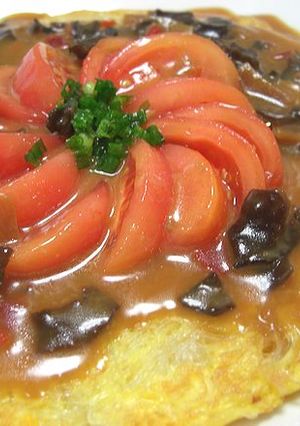 麻婆春雨で♪簡単！中華風オムレツ-レシピのメイン写真