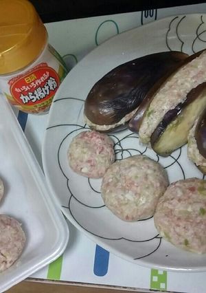 茄子のキャベツ☺香味野菜ミンチ挟み焼き☺-レシピのメイン写真