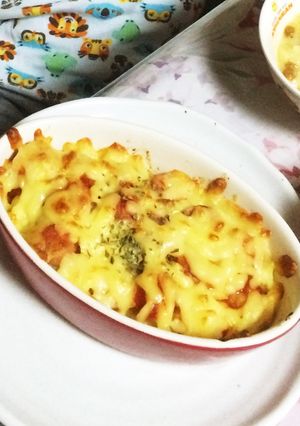 子供と一緒に♡簡単！ポテサラグラタン風-レシピのメイン写真