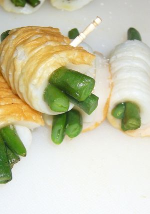 インゲンのちくわで巻き巻き～！-レシピのメイン写真