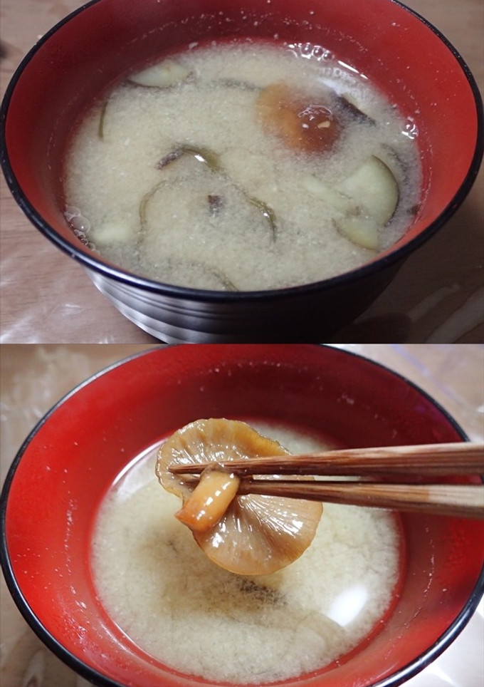3種キノコと茄子の味噌汁・激旨です-レシピのメイン写真