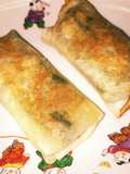 簡単おかず マイタケとニラの焼き春巻き