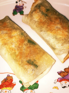 簡単おかず マイタケとニラの焼き春巻き-レシピのメイン写真
