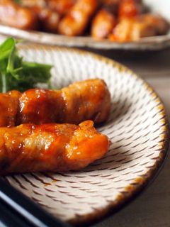 ご飯が進む!茄子の肉巻き酢豚♪-レシピのメイン写真
