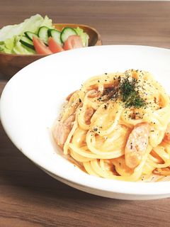 フライパン1つ!簡単クリームパスタ-レシピのメイン写真